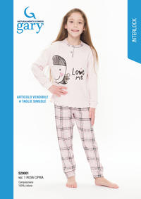 PIGIAMA BAMBINA M/L S30001 Tellini S.r.l. Ingrosso Abbigliamento